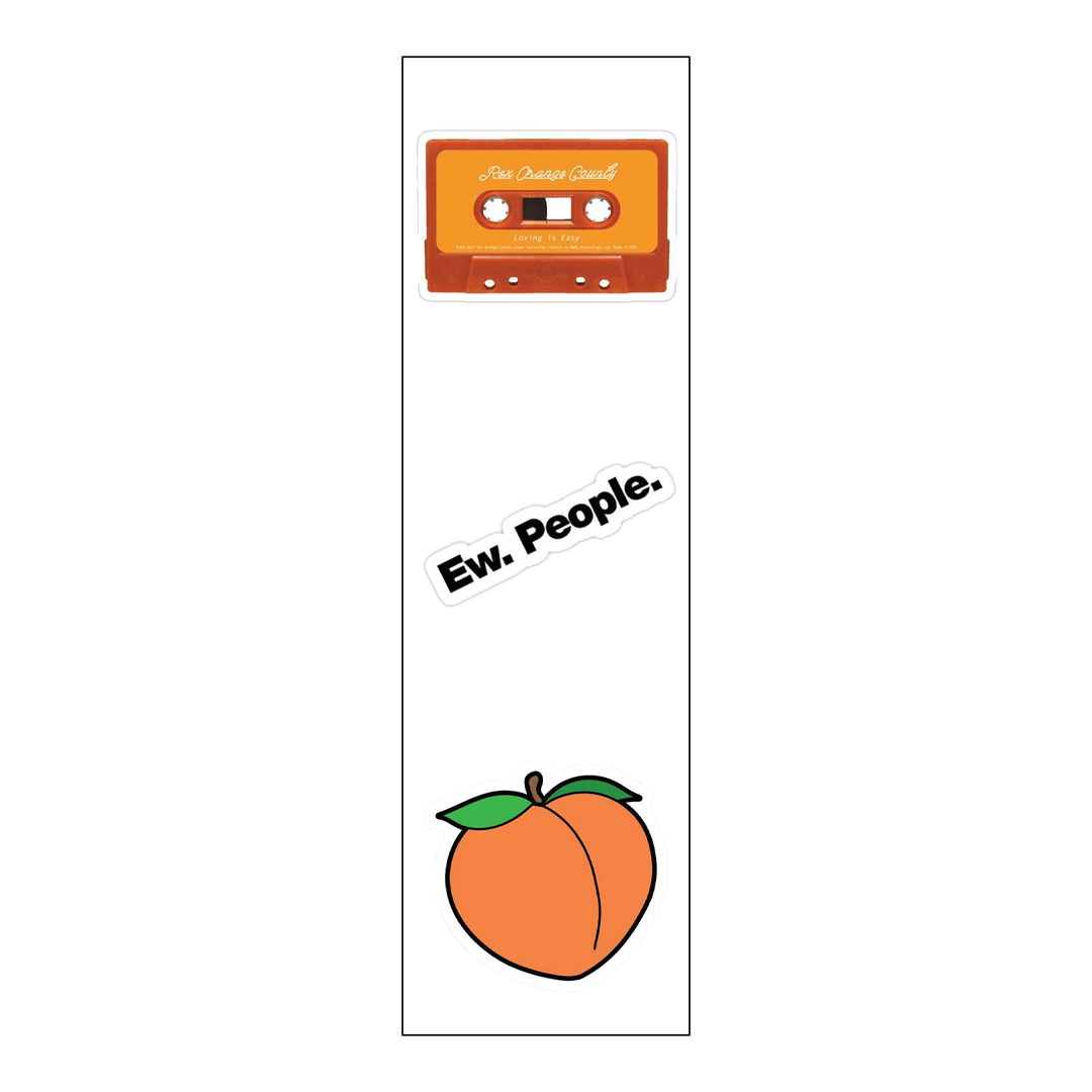 I 🧡 Orange Vinyl Sticker Pack Reusable & Waterproof - الصورة 2