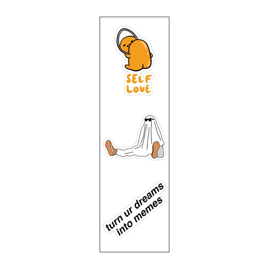 I 🧡 Orange Vinyl Sticker Pack Reusable & Waterproof - الصورة 3