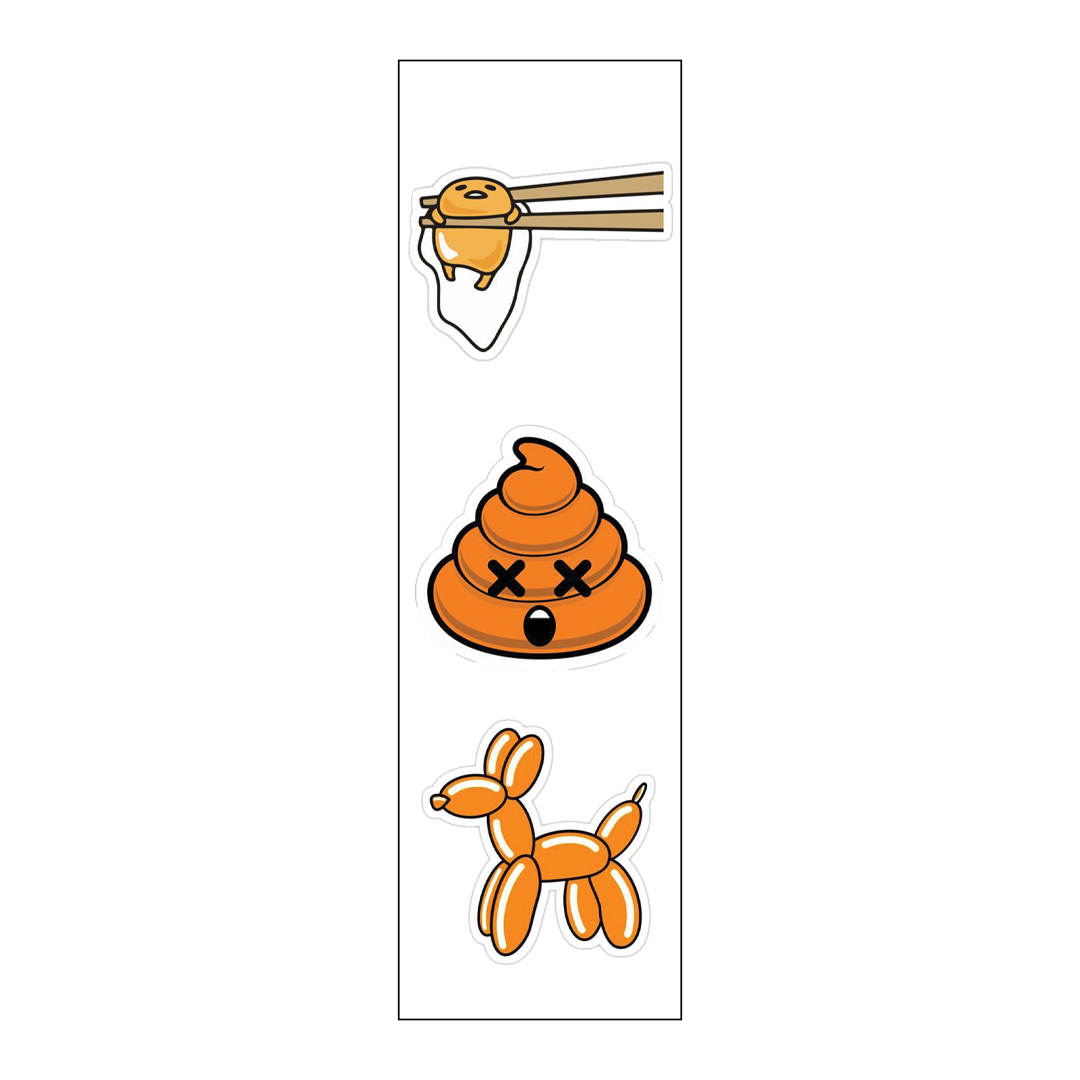 I 🧡 Orange Vinyl Sticker Pack Reusable & Waterproof - الصورة 4