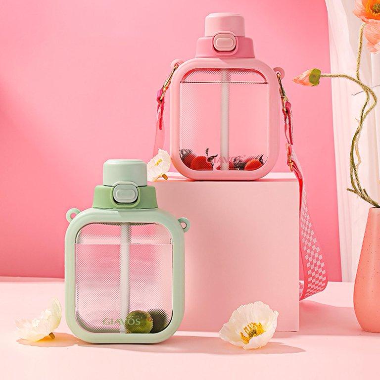 Kids Square Shape Flask with Straw & Strap for Easy Holding 700 ml - الصورة 9