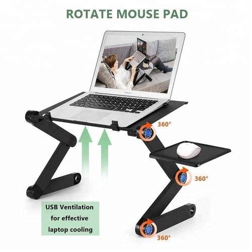Laptop Table with Cooling System & Adjustable Leg Height for Work & Study - الصورة 9