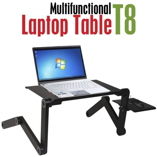Laptop Table with Cooling System & Adjustable Leg Height for Work & Study - الصورة 10