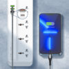 Power Socket with 5 Plugs & 3 USB Ports & 1 Type C Port