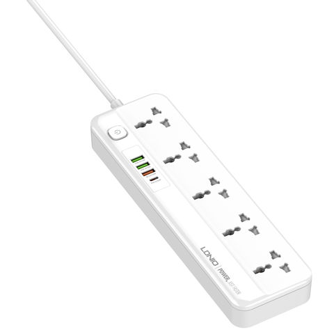 ⁦Power Socket with 5 Plugs & 3 USB Ports & 1 Type C Port⁩ - الصورة ⁦6⁩