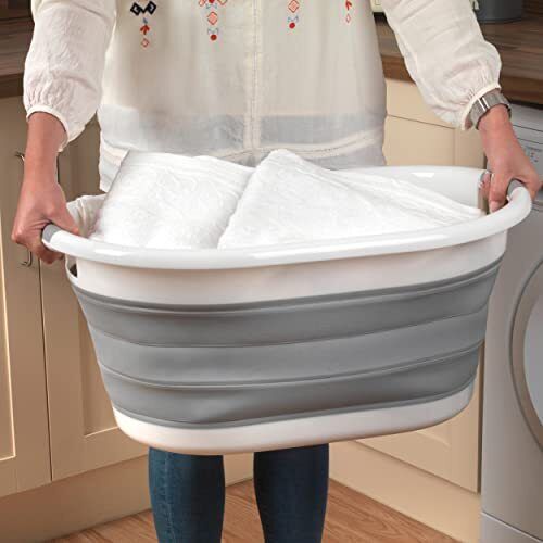 باسكت غسيل سيليكون يحمل حتي 38 لتر قابل للطي وبيد لسهولة الحمل - الصورة 2