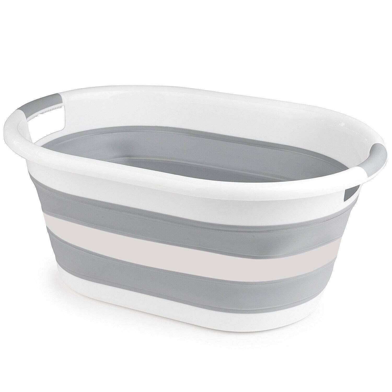 باسكت غسيل سيليكون يحمل حتي 38 لتر قابل للطي وبيد لسهولة الحمل - الصورة 3