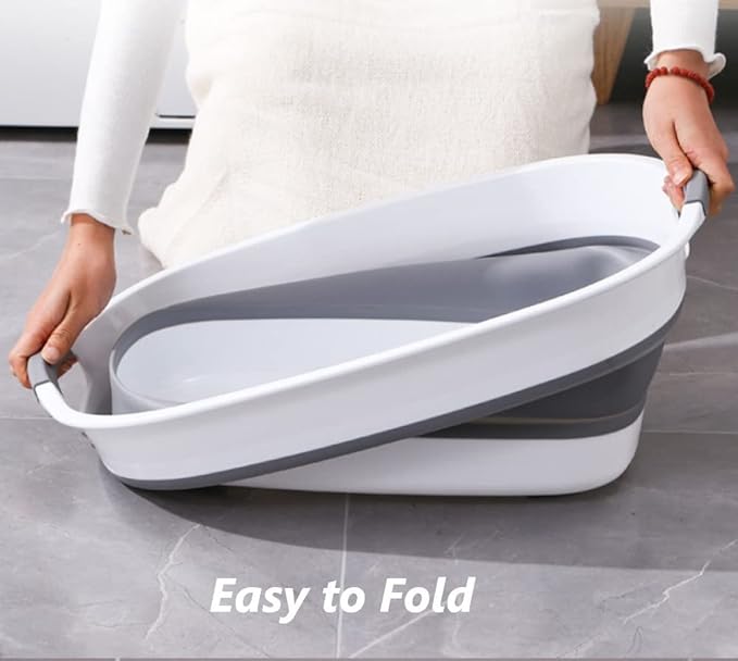 باسكت غسيل سيليكون يحمل حتي 38 لتر قابل للطي وبيد لسهولة الحمل - الصورة 8