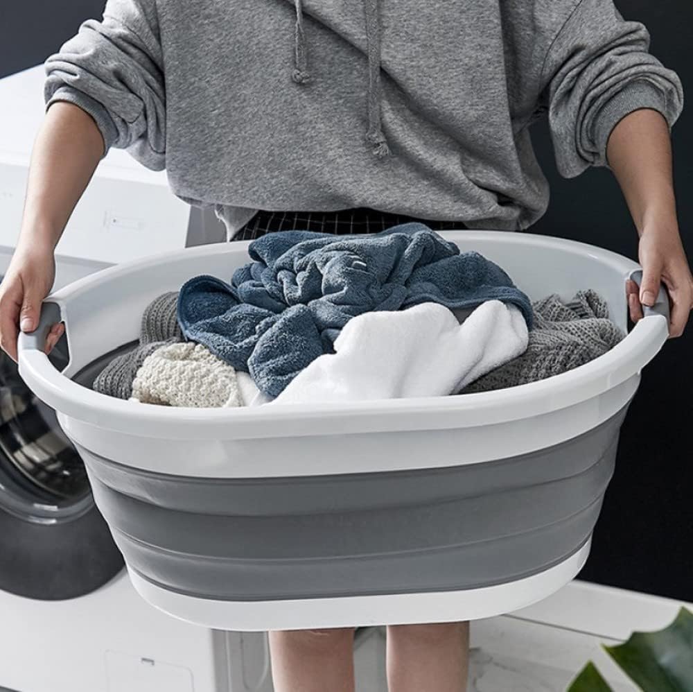 باسكت غسيل سيليكون يحمل حتي 38 لتر قابل للطي وبيد لسهولة الحمل - الصورة 10
