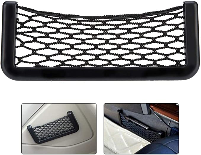 شبكة سيارة ذاتية اللصق لحمل وتنظيم الموبايل والمفاتيح والمحافظ - الصورة 8