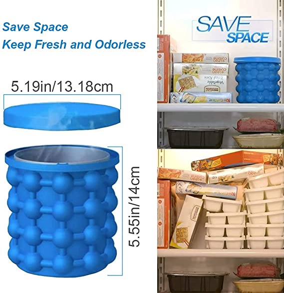 صانع مكعبات ثلج ومبرد للعصائر والمشروبات بغطاء من السيليكون - الصورة 6