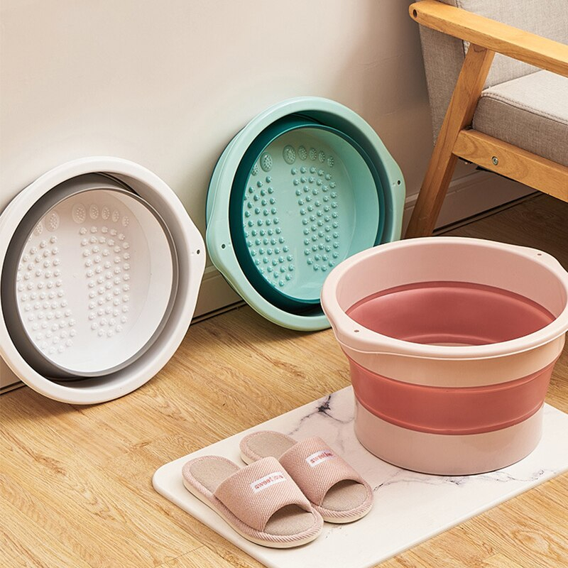 طبق غسيل القدم وعمل مساج وباديكير وإزالة الجلد الميت قابل للطي من السيليكون - الصورة 3