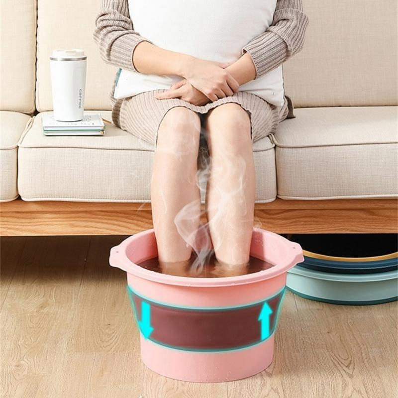 طبق غسيل القدم وعمل مساج وباديكير وإزالة الجلد الميت قابل للطي من السيليكون - الصورة 10