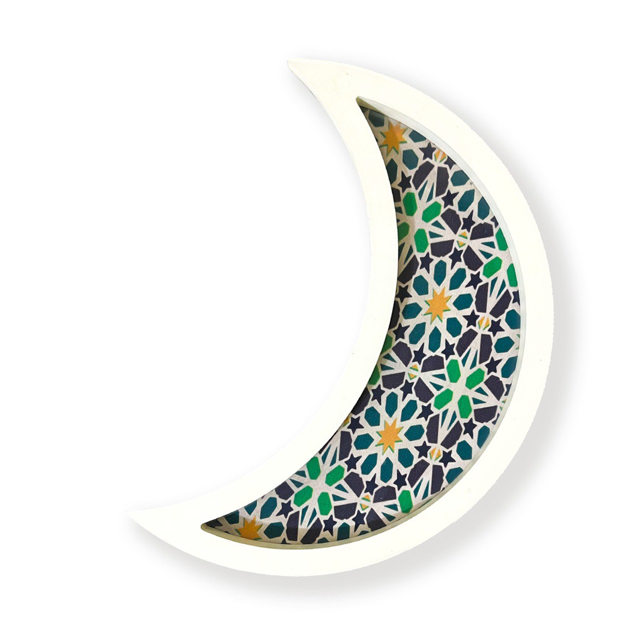 طقم صواني رمضان 4 قطع هلال وفانوس ونجمة لتقديم العصائر والمكسرات للضيوف - الصورة 3