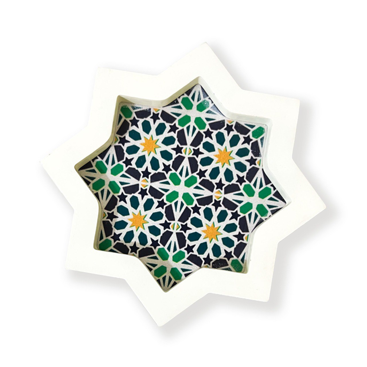 طقم صواني رمضان 4 قطع هلال وفانوس ونجمة لتقديم العصائر والمكسرات للضيوف - الصورة 4