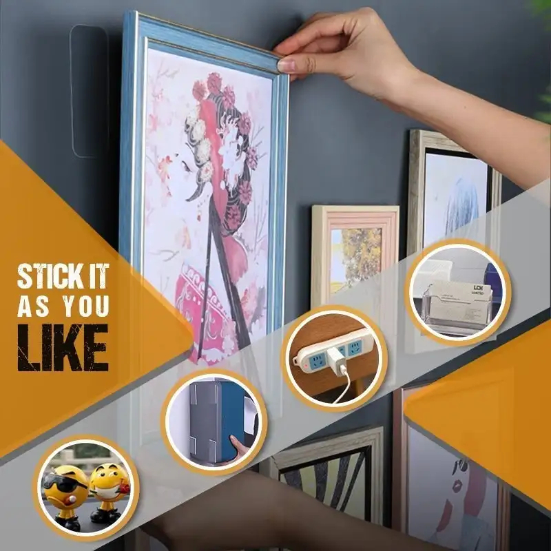 لزق دبل فيس قوي وتربروف 60 قطعة بديل للمسامير لتعليق اللوحات بدون حفر وتخريم - الصورة 2