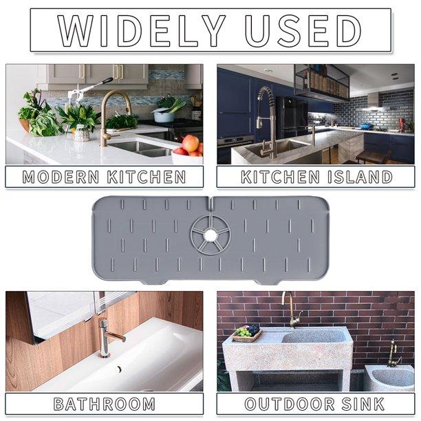 مفرش حنفية سيليكون حامل للصابون والليفه بفتحات لتصريف المياه في حوض - الصورة 5