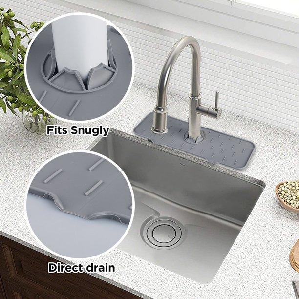 مفرش حنفية سيليكون حامل للصابون والليفه بفتحات لتصريف المياه في حوض - الصورة 7