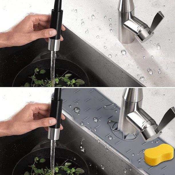 مفرش حنفية سيليكون حامل للصابون والليفه بفتحات لتصريف المياه في حوض - الصورة 8