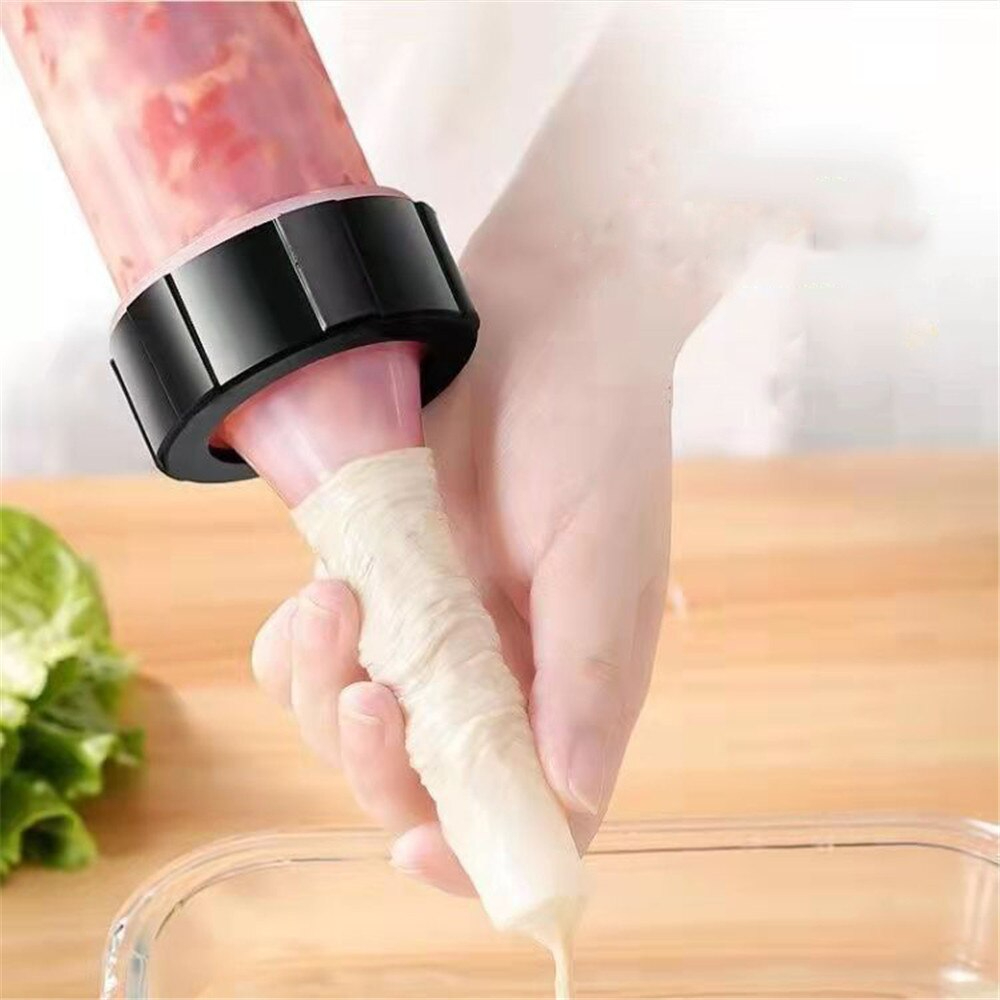 مكبس الممبار والسجق اليدوي ب 3 اقماع بمقاسات مختلفة للتحكم في المقاس - الصورة 9