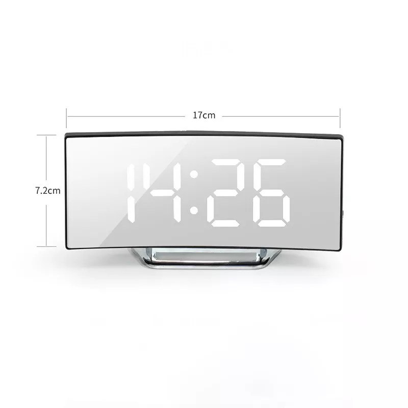 منبه وساعة بشاشة ليد رقمية ديجيتال سهلة القرأه لغرف النوم والأطفال - الصورة 5