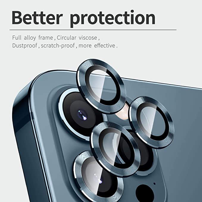 واقي عدسات كاميرا ايفون11 برو ماكس زجاج للحفاظ عليها وحمايتها من الخدش والكسر - الصورة 3