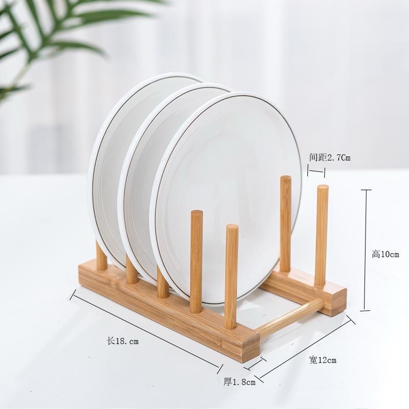 حامل ميني لتنظيم وتجفيف الأطباق والأكواب علي حوض المطبخ والرخامة من الخشب - الصورة 2