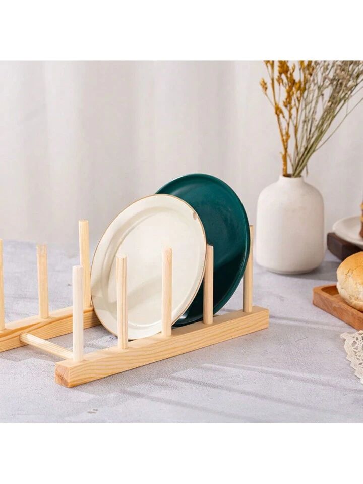 حامل ميني لتنظيم وتجفيف الأطباق والأكواب علي حوض المطبخ والرخامة من الخشب - الصورة 4