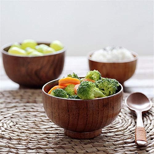 بولة خشب عميقة 15 سم لتقديم وتناول الأرز والنودلز السلطات والشوربة - الصورة 9