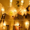 فرع مشابك مضئ 3 متر لتزين الحائط والمنزل بالصور المفضلة وتجديد الديكور