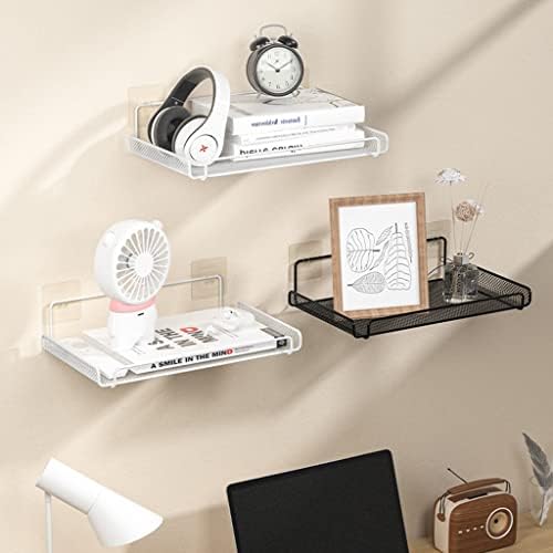 رف معدني لحمل الراوتر وادوات المطبخ والحمام وقطع الديكور بلزق دبل فيس قوي للتعليق بدون حفر - الصورة 6