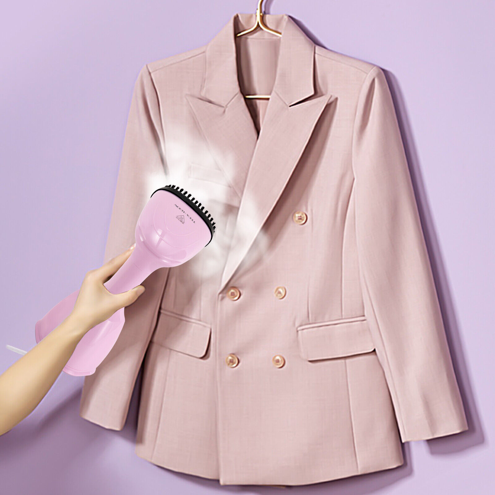 مكواة بخار كهربائية بخزان 280 ملي لكي الملابس والمفروشات محمولة للسفر 1500 واط - الصورة 2