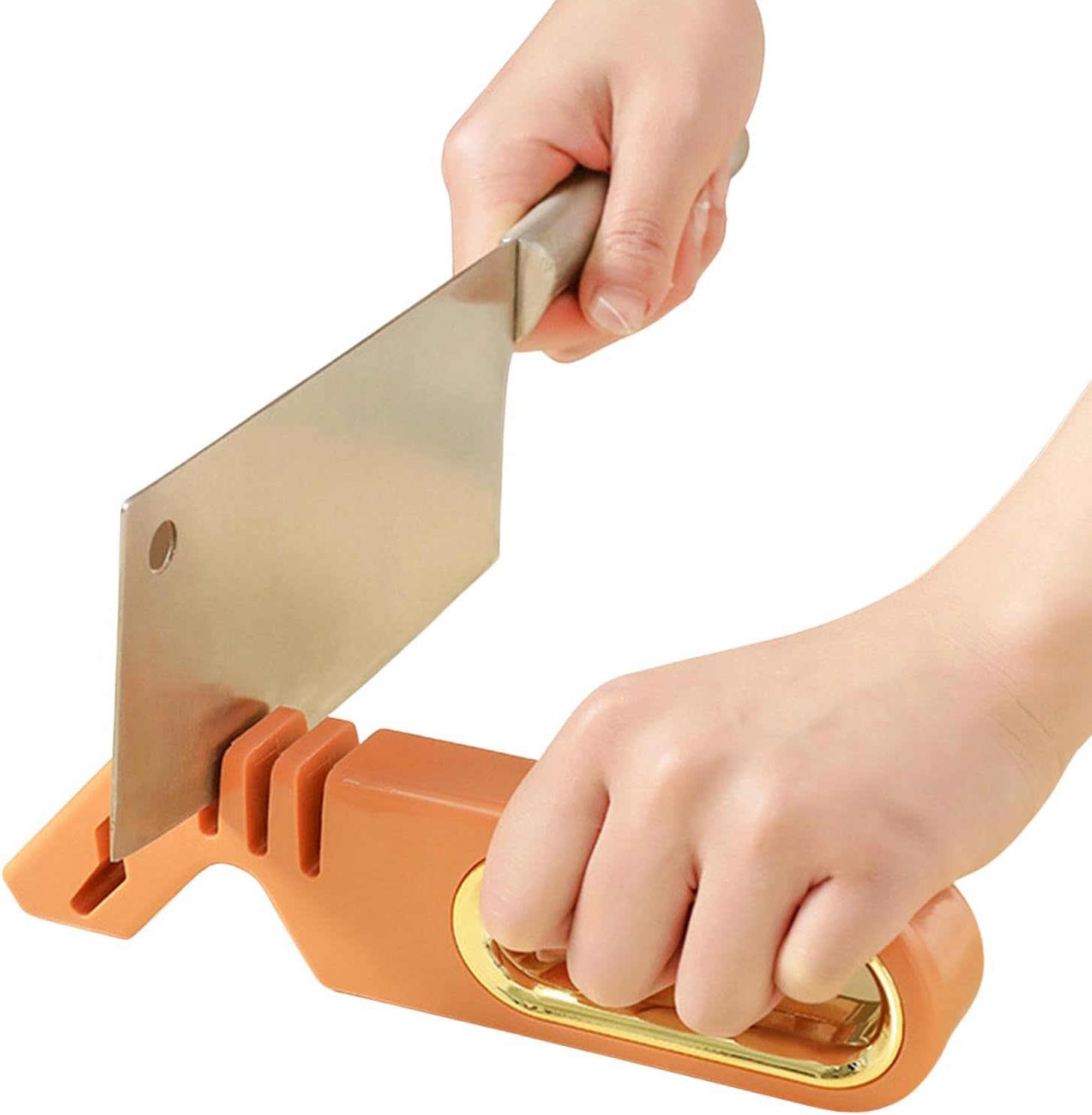 مسن يدوي 4 في 1 للسكاكين والمقصات ب 3 درجات مختلفة ومقبض يد لسهولة الأستخدام - الصورة 10