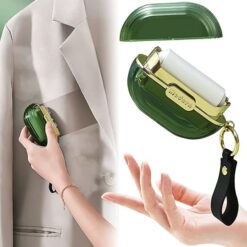 لمامة وبر ميني 2 في 1 لإزالة الوبر والشعر بسهولة من الملابس والمفروشات مع ميدالية للتعليق