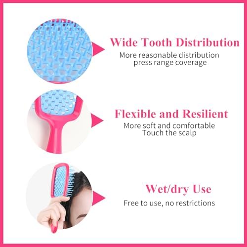 فرشة شعر مفرغة لتسريح وفك تشابك الشعر - الصورة 6