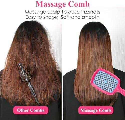 فرشة شعر مفرغة لتسريح وفك تشابك الشعر - الصورة 9