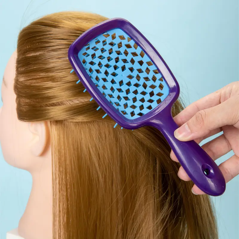 فرشة شعر مفرغة لتسريح وفك تشابك الشعر - الصورة 4