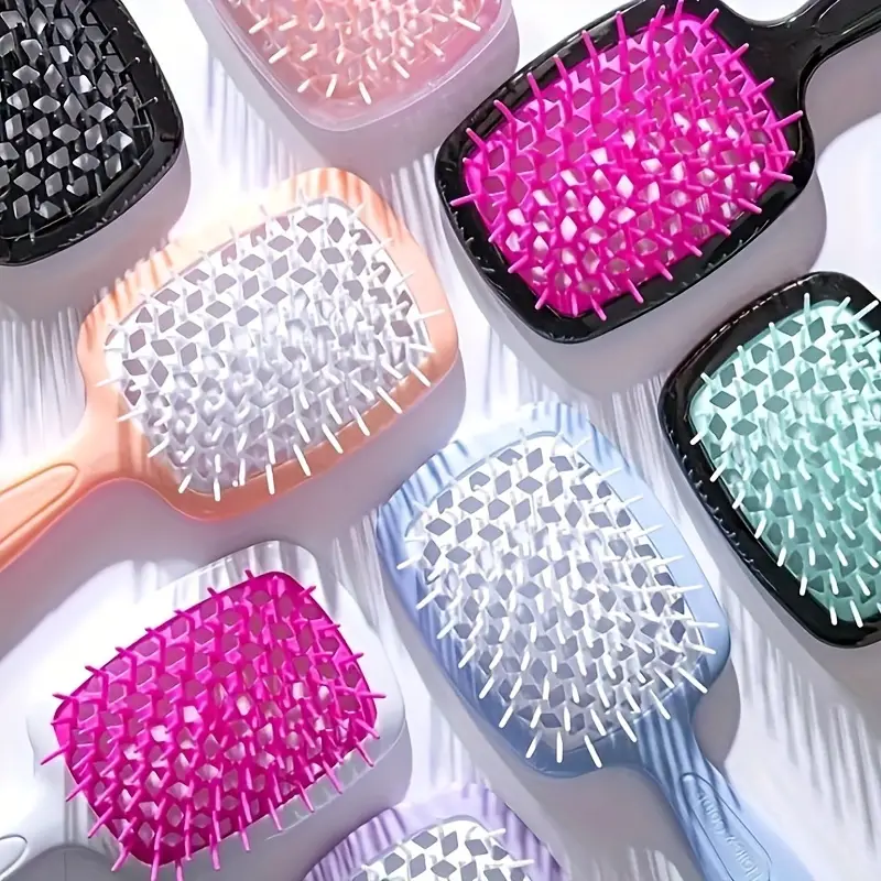 فرشة شعر مفرغة لتسريح وفك تشابك الشعر - الصورة 2