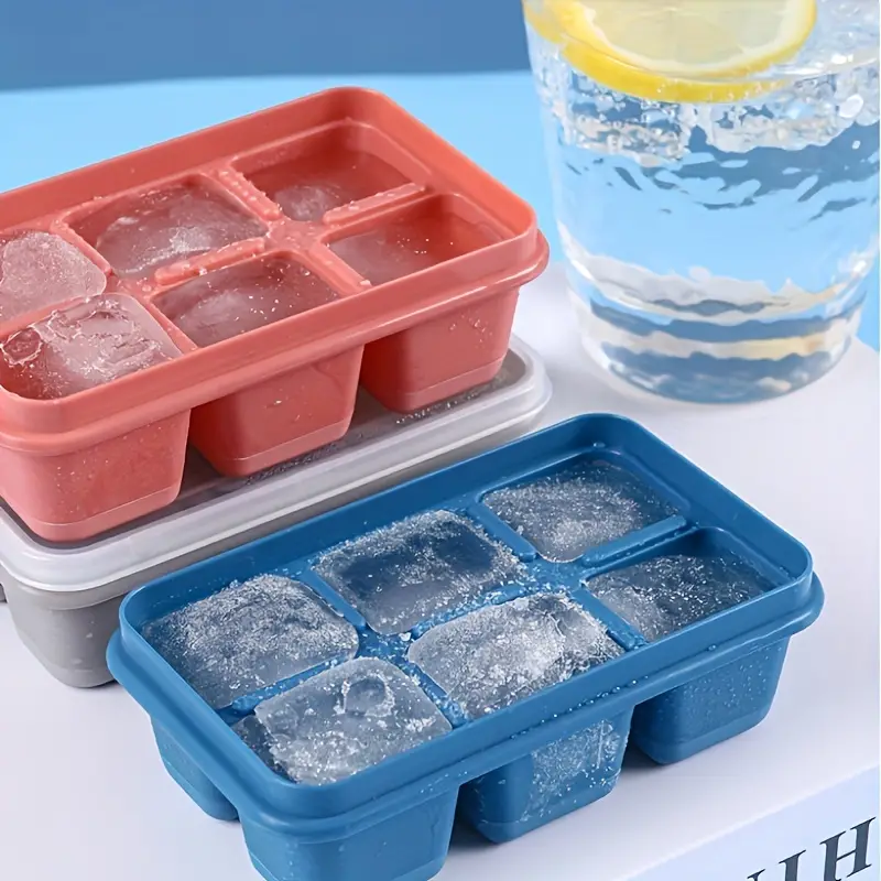 طقم علب ثلج ميني 3 قطع من البلاستيك مع غطاء محكم الغلق - الصورة 3