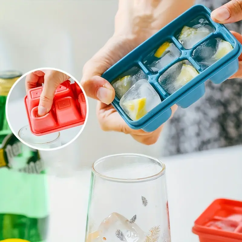 طقم علب ثلج ميني 3 قطع من البلاستيك مع غطاء محكم الغلق - الصورة 4