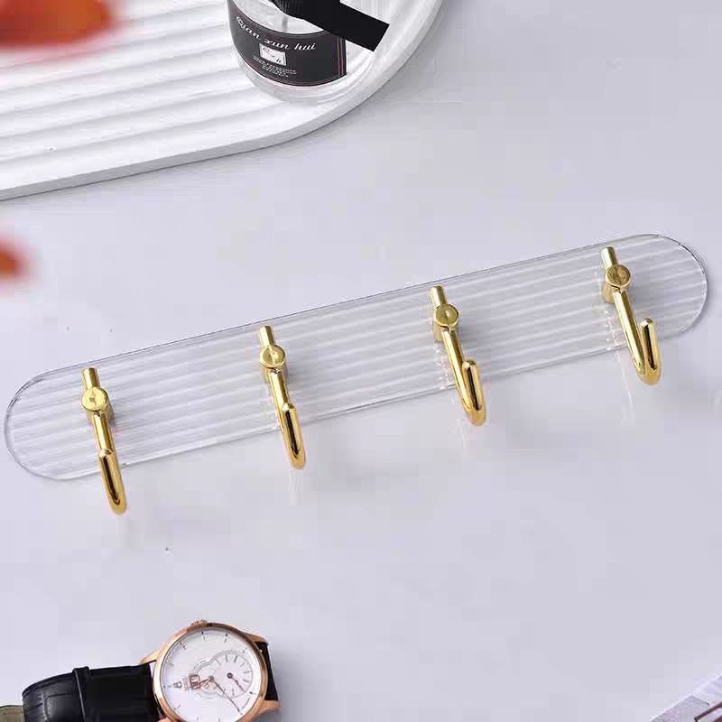 شماعة حوائط اكليريك ب 4 هوك جولد بلزق دبل فيس قوي لسهولة التعليق - الصورة 2