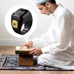 خاتم تسبيح وذكر ديجيتال بشاشة ليد قابل للشحن