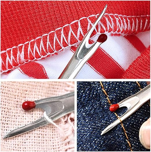 طقم ابر خياطة سهلة اللضم ب 3 احجام مختلفة واداة ازلة الغرز - الصورة 14