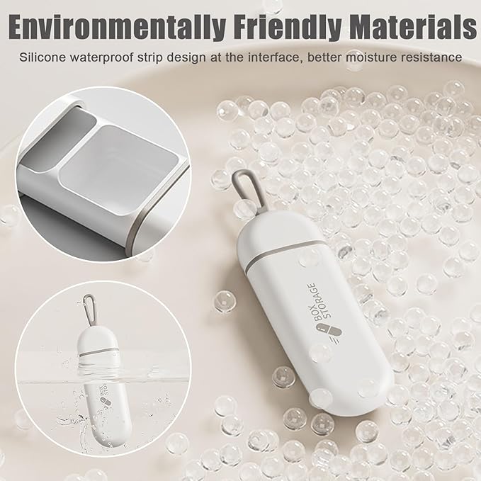 منظم جيب للأدوية والفيتامينات مقسم 3 خانات بغطاء محكم الغلق - الصورة 4