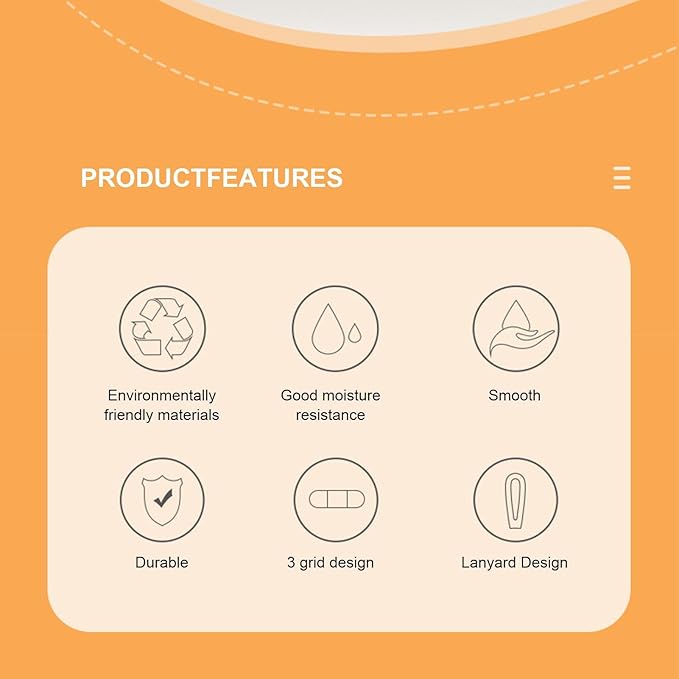 منظم جيب للأدوية والفيتامينات مقسم 3 خانات بغطاء محكم الغلق - الصورة 5