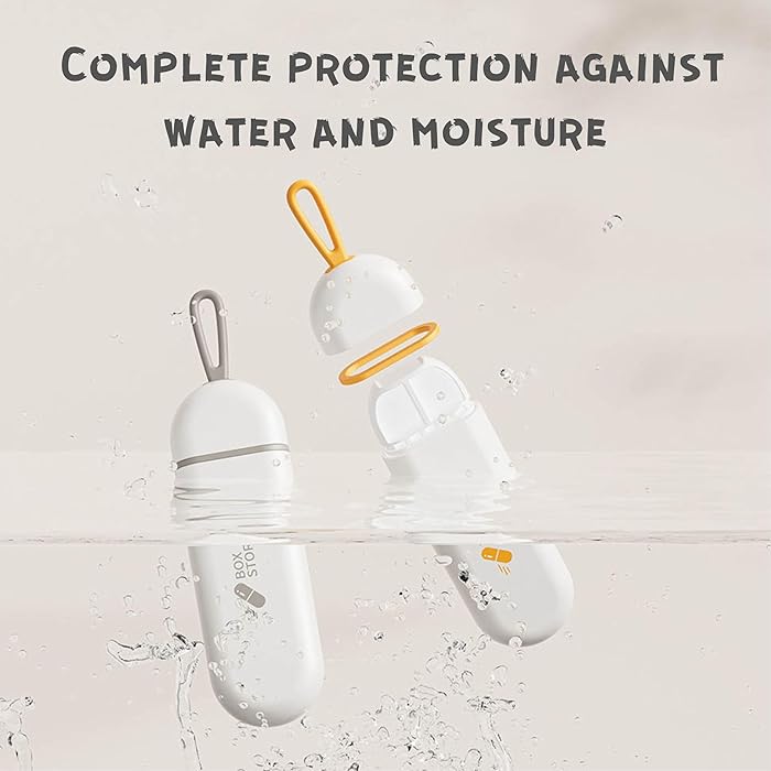 منظم جيب للأدوية والفيتامينات مقسم 3 خانات بغطاء محكم الغلق - الصورة 9