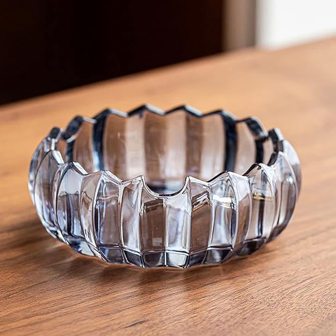 طفاية سجائر زجاج كريستالي مضلع _ باللون الاسود الفاميه - الصورة 6