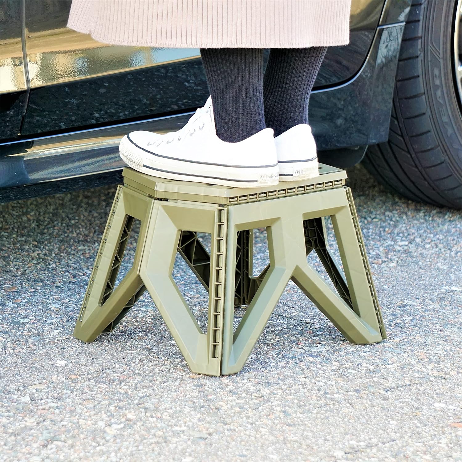 كرسي جلوس بلاستيك محمول قابل للطي للسفر والرحلات - الصورة 5