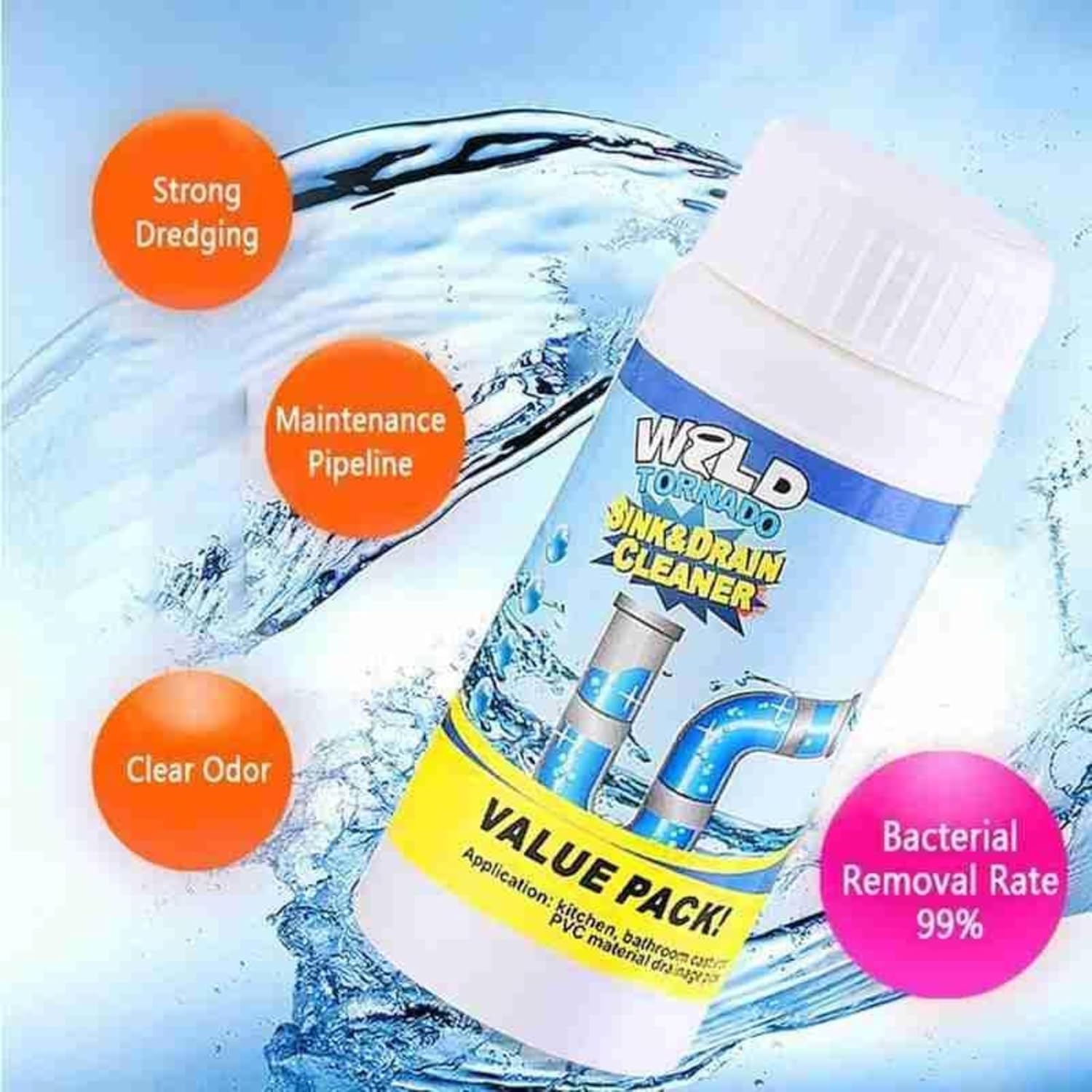 مسحوق تسليك وتعقيم الاحواض والبلاعات والبانيو والصرف الصحي - الصورة 8