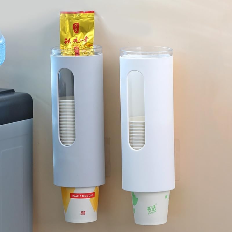 حامل أكواب بجزء شفاف للتعليق بجانب ديسبنسر الماء أو الحائط - الصورة 2