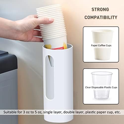 حامل أكواب بجزء شفاف للتعليق بجانب ديسبنسر الماء أو الحائط - الصورة 5